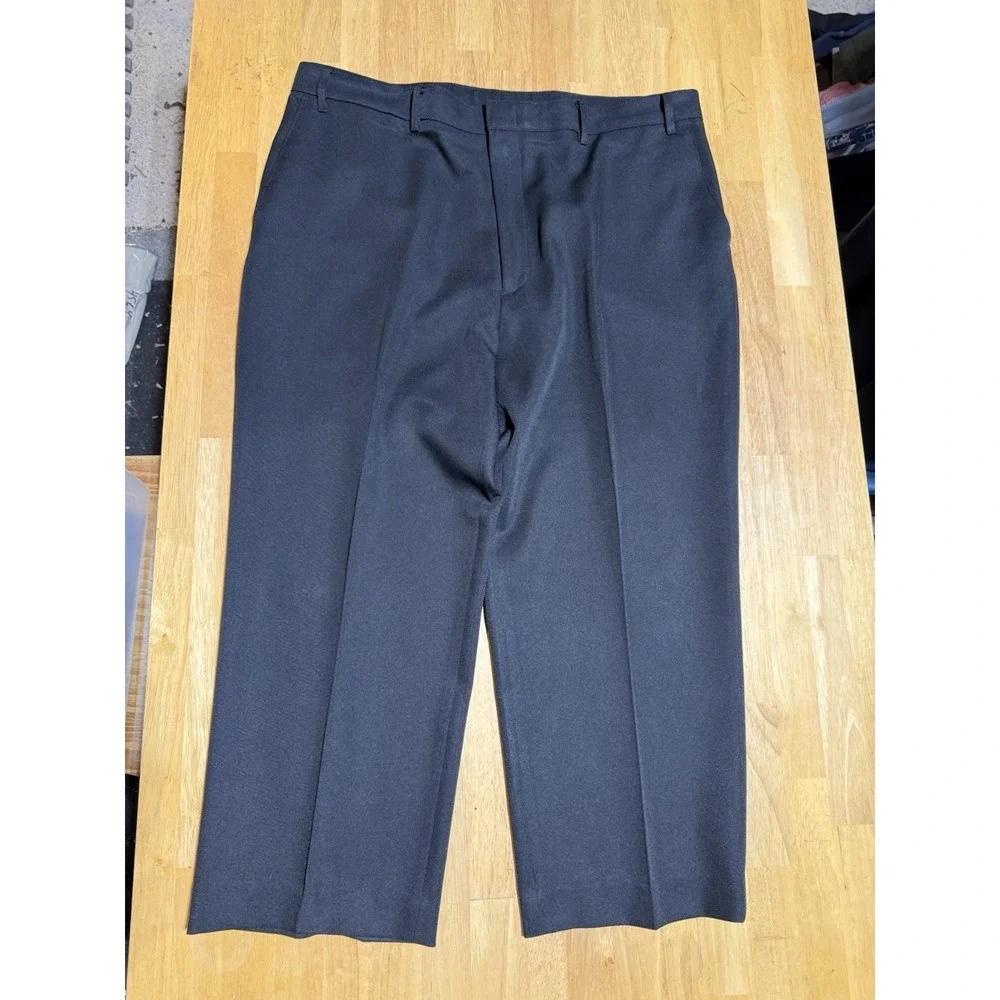 Vintage Levis Action Slacks Mens 40x25 Black Polyester Dress Pants 70s 80s USA